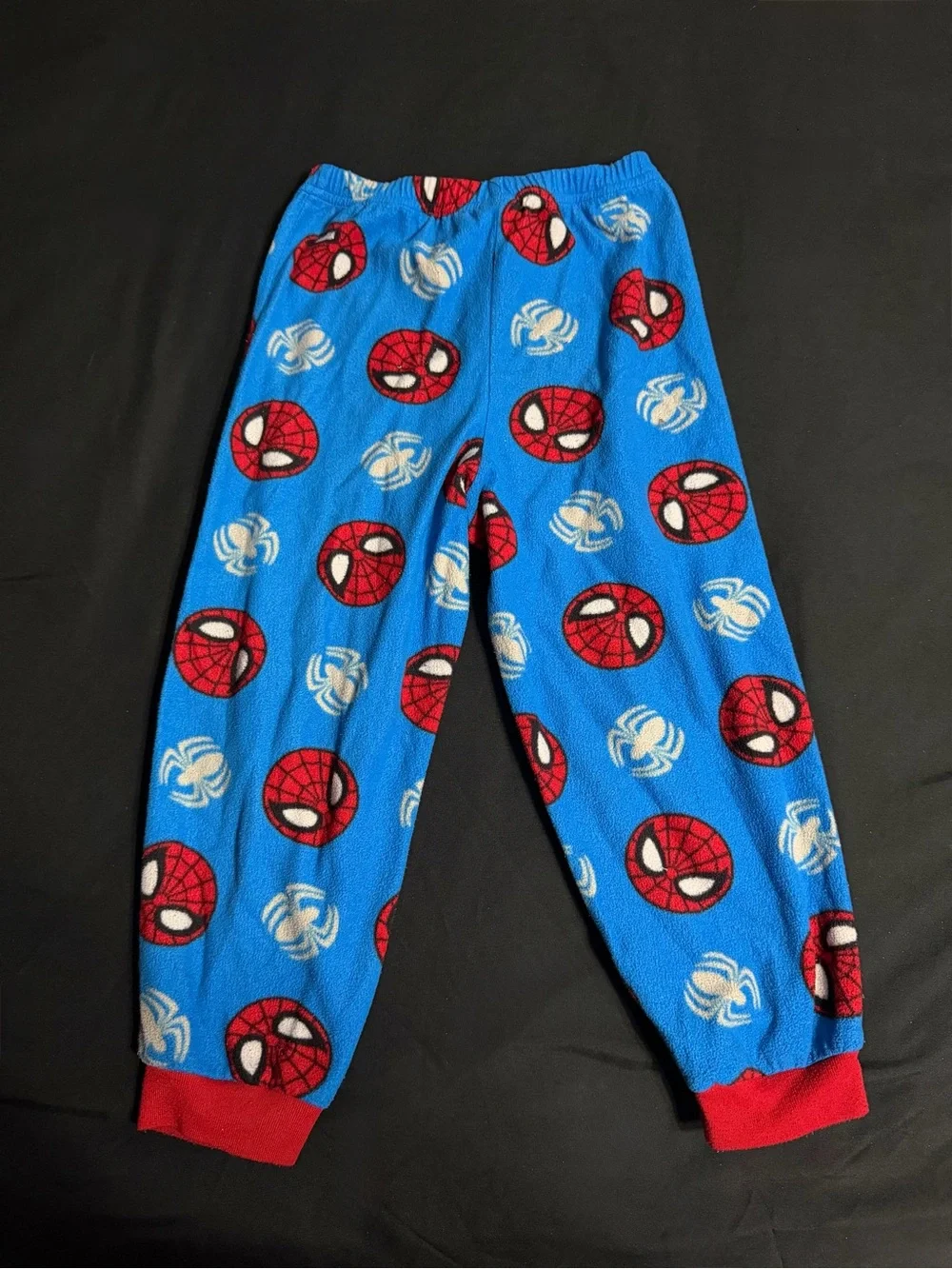 Marvel Boys Blue and Red Spider-Man Fleece Pajama Bottoms